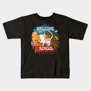 Welcome Back To School Cat Kids T-Shirt